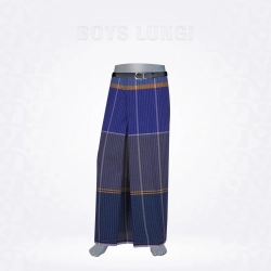 Boys Lungi-Rayal Blue  Indigo Blue Grey